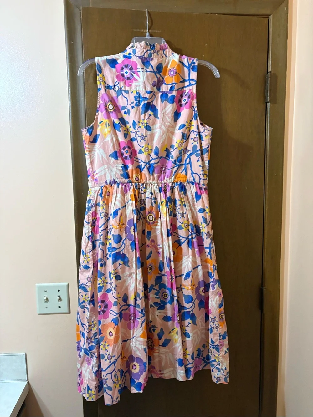 J. Crew Liberty Fabric Pavilion Pink Floral Midi Dress
